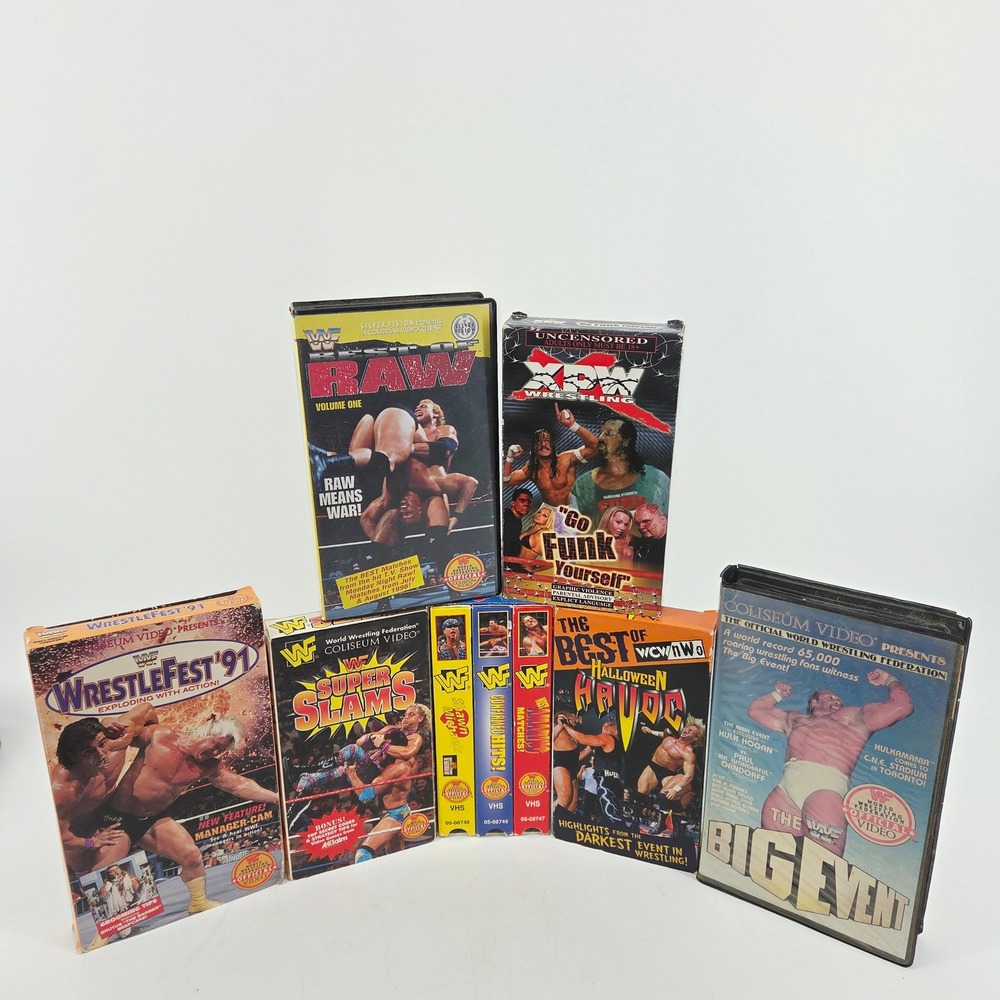 WWF WCW XPW Wrestling VHS Lot Rare Best of Raw Volume 1 Hulk Hogan Tested